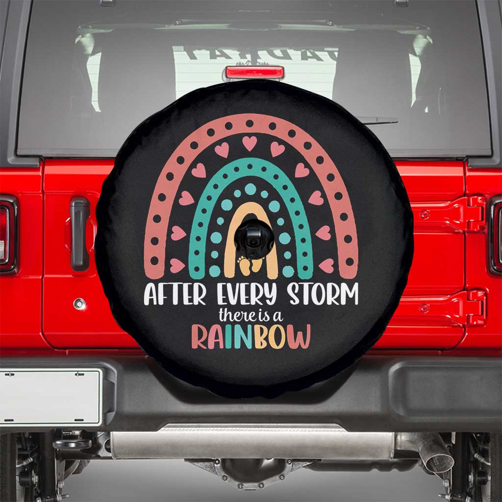 After Every Storm There Is A Rainbow Spare Tire Cover Pregnancy Announcement TS11 Black Print Your Wear