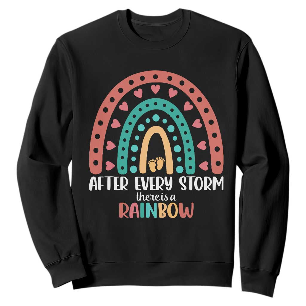 After Every Storm There Is A Rainbow Sweatshirt Pregnancy Announcement TS11 Black Print Your Wear