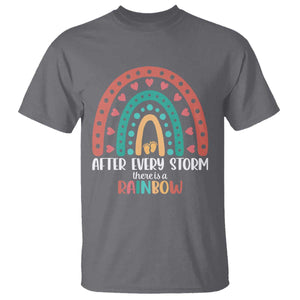 After Every Storm There Is A Rainbow T Shirt Pregnancy Announcement TS11 Charcoal Print Your Wear