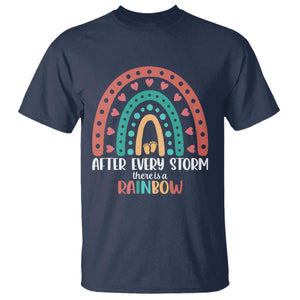 After Every Storm There Is A Rainbow T Shirt Pregnancy Announcement TS11 Navy Print Your Wear