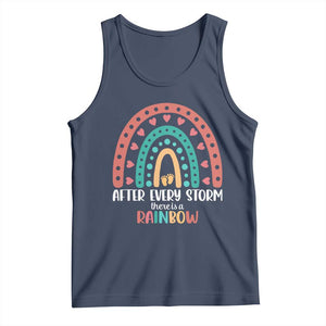 After Every Storm There Is A Rainbow Tank Top Pregnancy Announcement TS11 Navy Print Your Wear