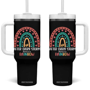 After Every Storm There Is A Rainbow Tumbler With Handle Pregnancy Announcement TS11 One Size: 40 oz Black Print Your Wear