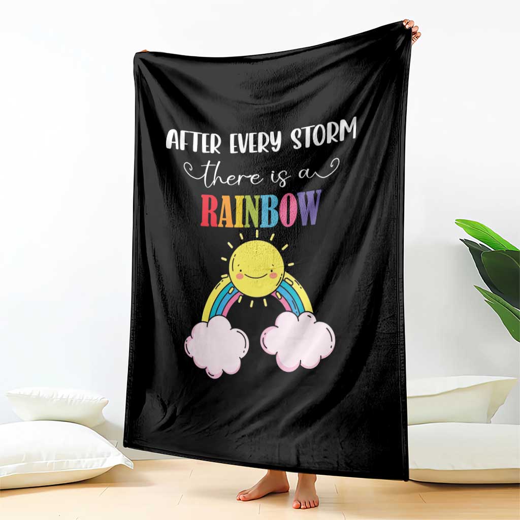 After Every Storm There Is A Rainbow Throw Blanket Sentimental Pregnancy Announcement TS11 Print Your Wear