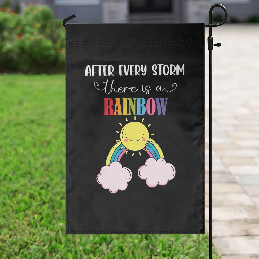 After Every Storm There Is A Rainbow Garden Flag Sentimental Pregnancy Announcement TS11 Print Your Wear