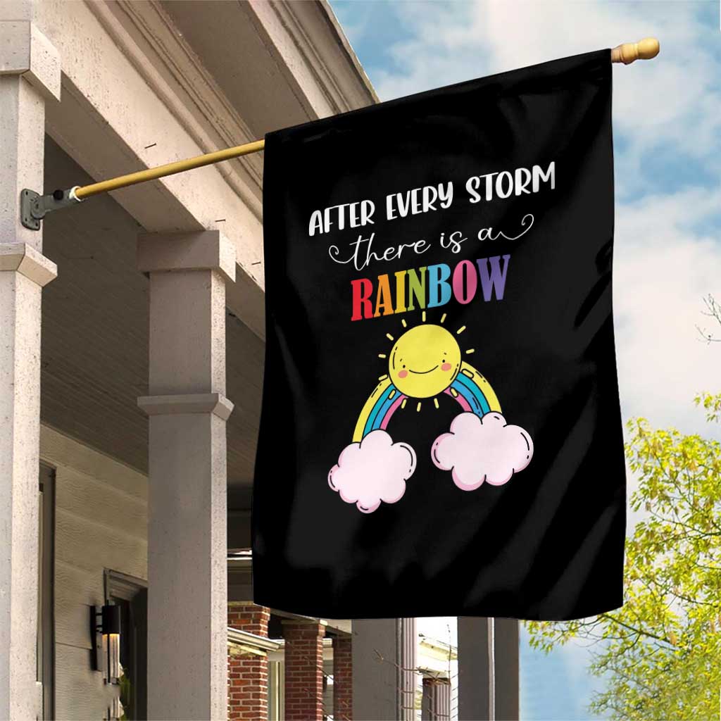 After Every Storm There Is A Rainbow Garden Flag Sentimental Pregnancy Announcement TS11 Print Your Wear