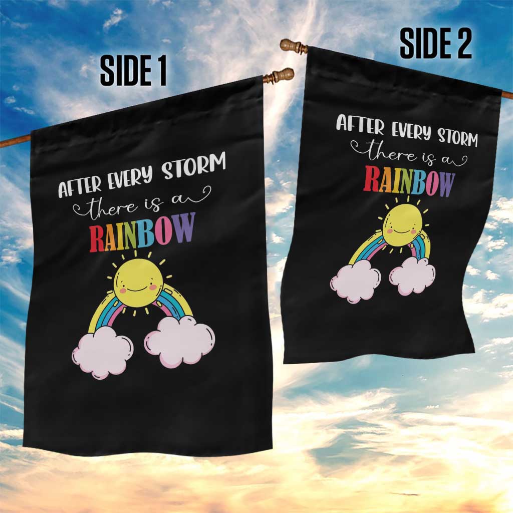 After Every Storm There Is A Rainbow Garden Flag Sentimental Pregnancy Announcement TS11 Print Your Wear