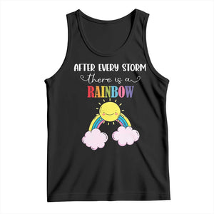 After Every Storm There Is A Rainbow Tank Top Sentimental Pregnancy Announcement TS11 Black Print Your Wear
