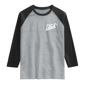Dad Of Two Raglan Shirt Funny Daddy Squared Promoted for The Second Time TS11 Heather Gray Black Print Your Wear