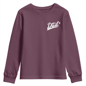 Dad Of Two Youth Sweatshirt Funny Daddy Squared Promoted for The Second Time TS11 Maroon Print Your Wear