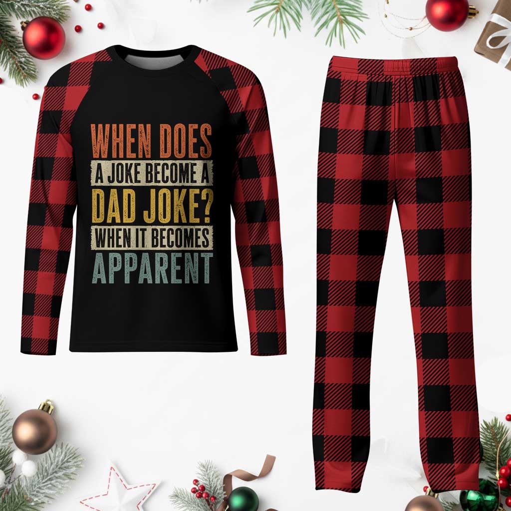 Dad Joke Puns Plaid Pajama Set When Does A Joke Become A Dad Joke When It Becomes Apparent TS11 Buffalo Plaid Print Your Wear