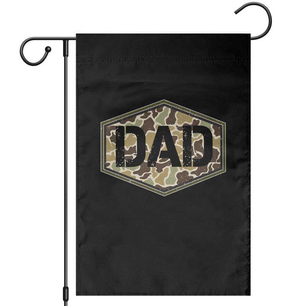 Dad Retro Old Camo Hunting Daddy Fathers Day Garden Flag Dad Retro Old Camo Hunting Daddy Fathers Day TS11 Black Print Your Wear