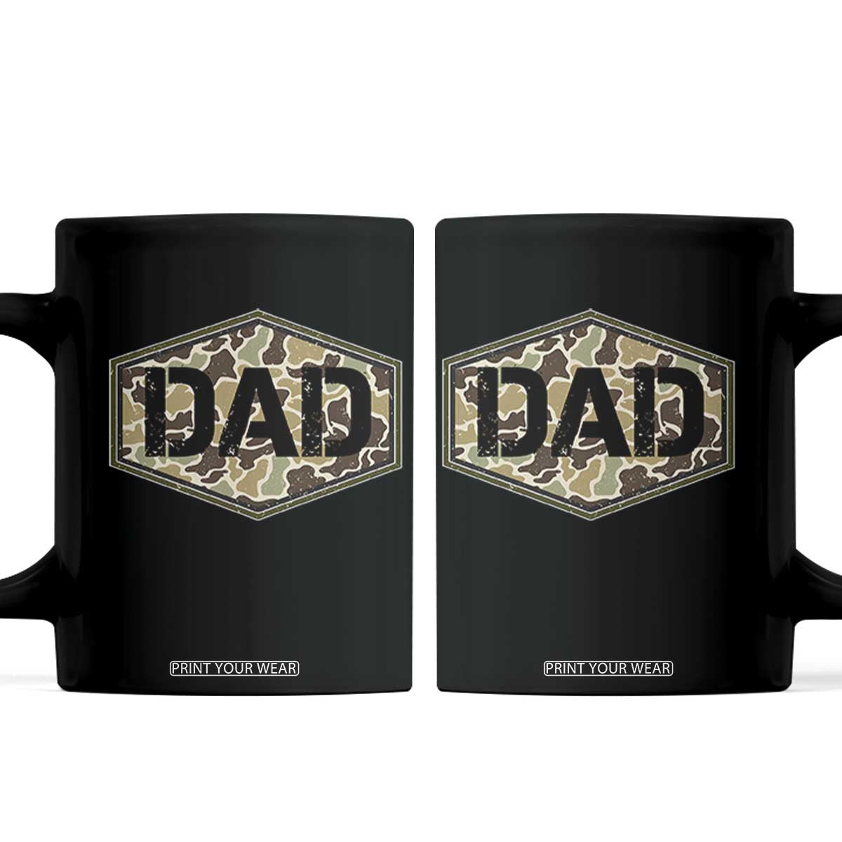 Dad Retro Old Camo Hunting Daddy Fathers Day Coffee Mug Dad Retro Old Camo Hunting Daddy Fathers Day TS11 Black Print Your Wear