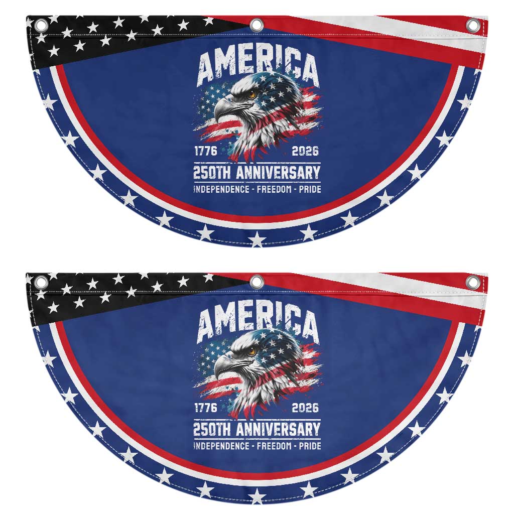 America 250th Anniversary Patriotic Fan Flag USA Eagle 1776 2026 Independence Freedom Pride TS11 2pcs pack Classic Navy Print Your Wear