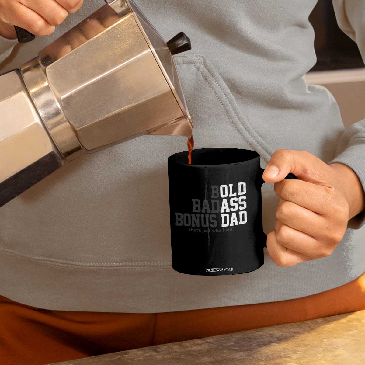 Bold Badass Bonus Dad Coffee Mug Old Ass Dad Funny Father's Day Gift TS11 Print Your Wear