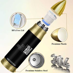 Bold Badass Bonus Dad Bullet Tumbler Old Ass Dad Funny Father's Day Gift TS11 Print Your Wear