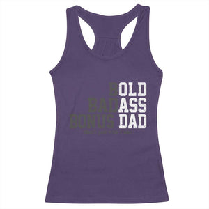 Bold Badass Bonus Dad Racerback Tank Top Old Ass Dad Funny Father's Day Gift TS11 Purple Print Your Wear