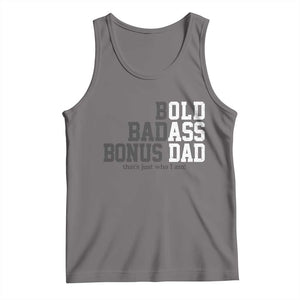 Bold Badass Bonus Dad Tank Top Old Ass Dad Funny Father's Day Gift TS11 Deep Heather Print Your Wear