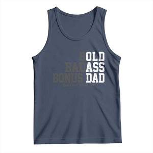 Bold Badass Bonus Dad Tank Top Old Ass Dad Funny Father's Day Gift TS11 Navy Print Your Wear