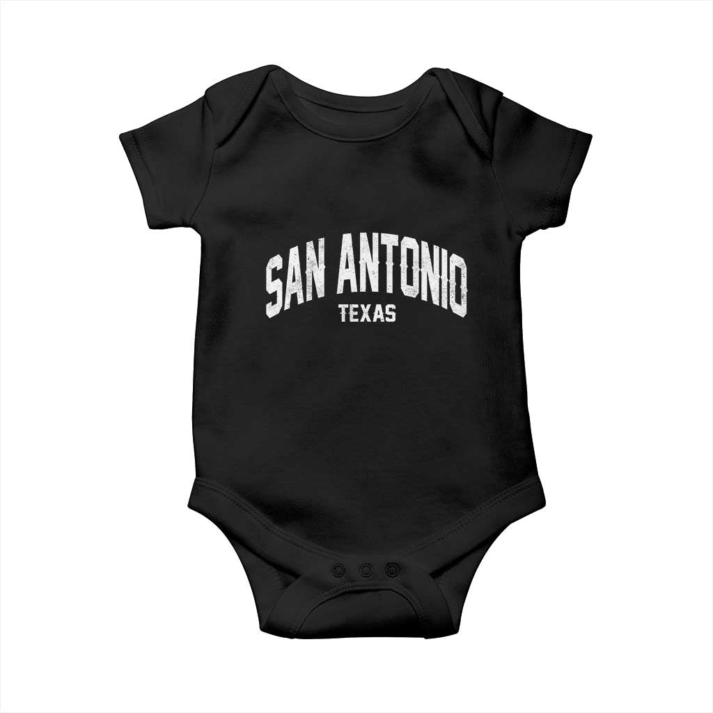 San Antonio Texas TX Vintage Baby Onesie TS11 Black Print Your Wear