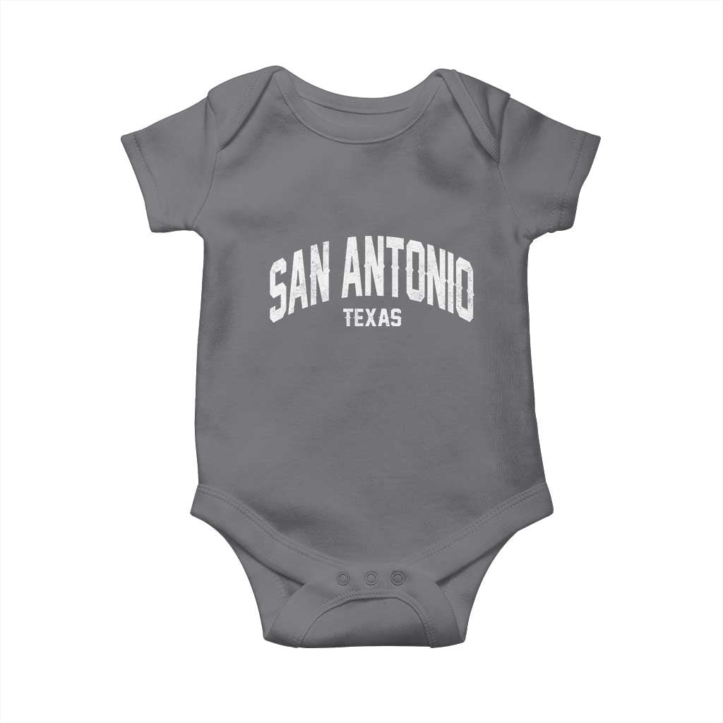 San Antonio Texas TX Vintage Baby Onesie TS11 Charcoal Print Your Wear