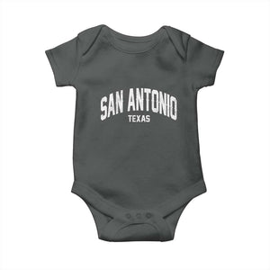 San Antonio Texas TX Vintage Baby Onesie TS11 Dark Heather Print Your Wear