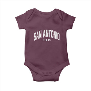 San Antonio Texas TX Vintage Baby Onesie TS11 Maroon Print Your Wear