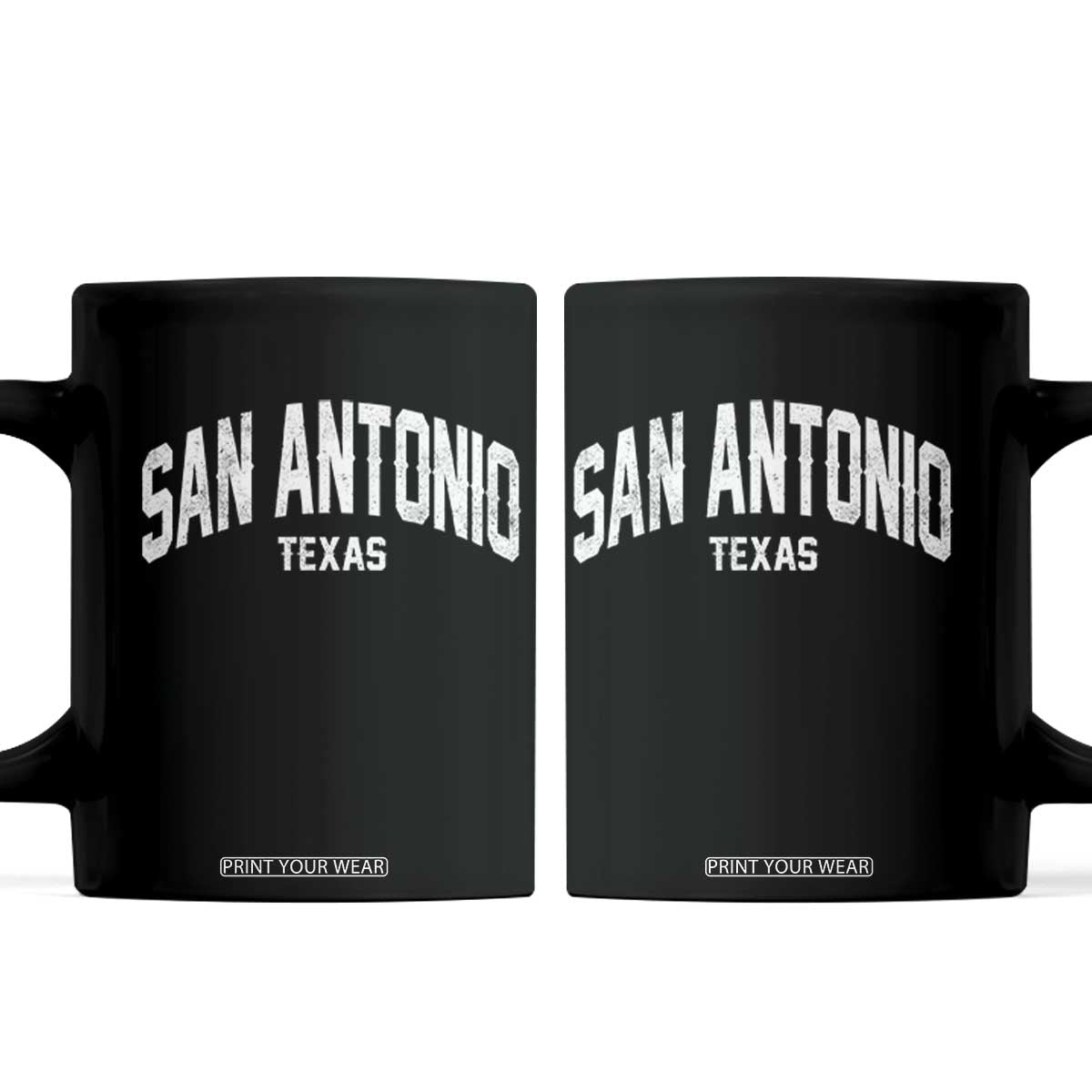 San Antonio Texas TX Vintage Coffee Mug TS11 Black Print Your Wear