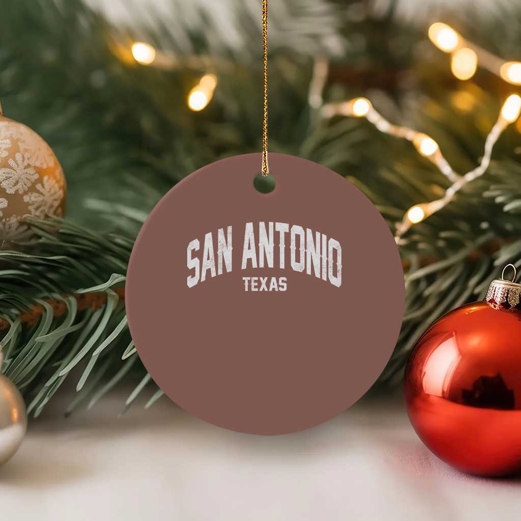 San Antonio Texas TX Vintage Ceramic Ornament TS11 1pc Mocha Print Your Wear