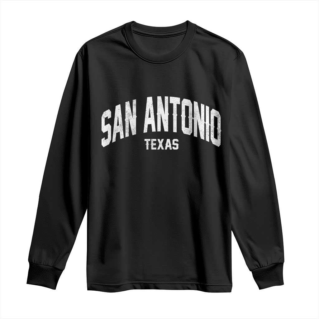 San Antonio Texas TX Vintage Long Sleeve Shirt TS11 Black Print Your Wear