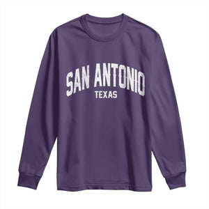 San Antonio Texas TX Vintage Long Sleeve Shirt TS11 Purple Print Your Wear