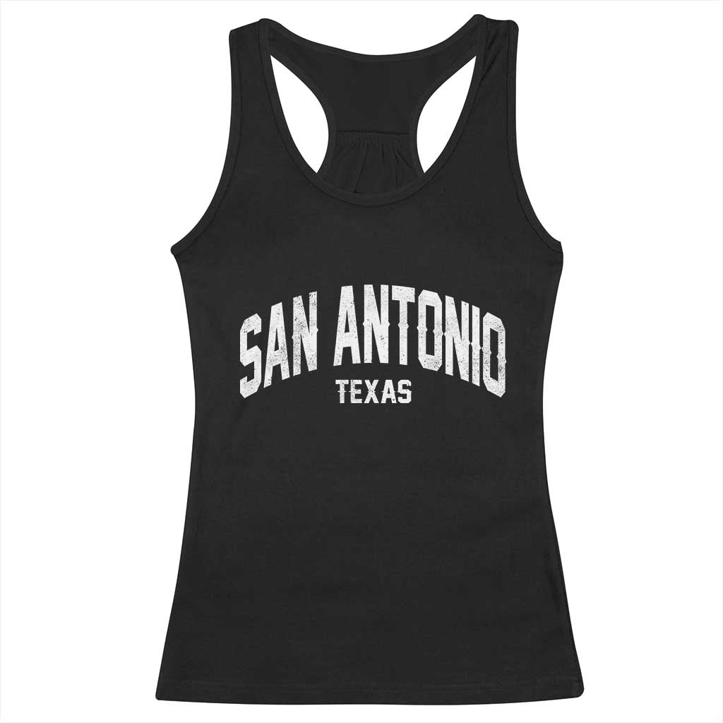 San Antonio Texas TX Vintage Racerback Tank Top TS11 Black Print Your Wear