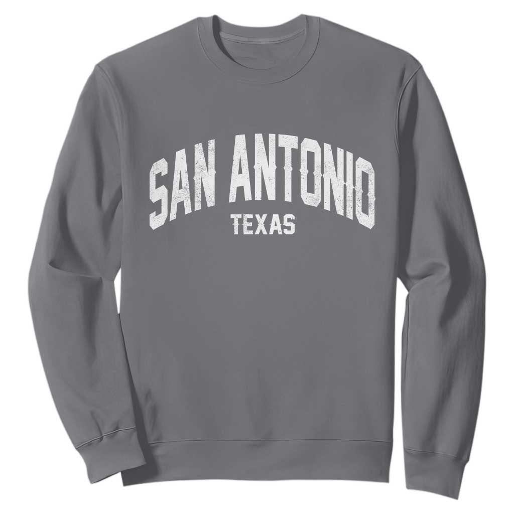 San Antonio Texas TX Vintage Sweatshirt TS11 Charcoal Print Your Wear