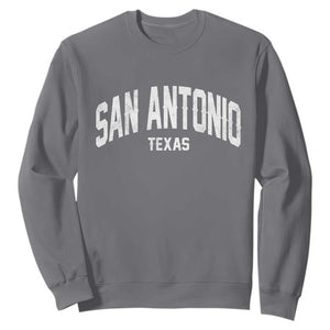San Antonio Texas TX Vintage Sweatshirt TS11 Charcoal Print Your Wear