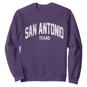 San Antonio Texas TX Vintage Sweatshirt TS11 Purple Print Your Wear