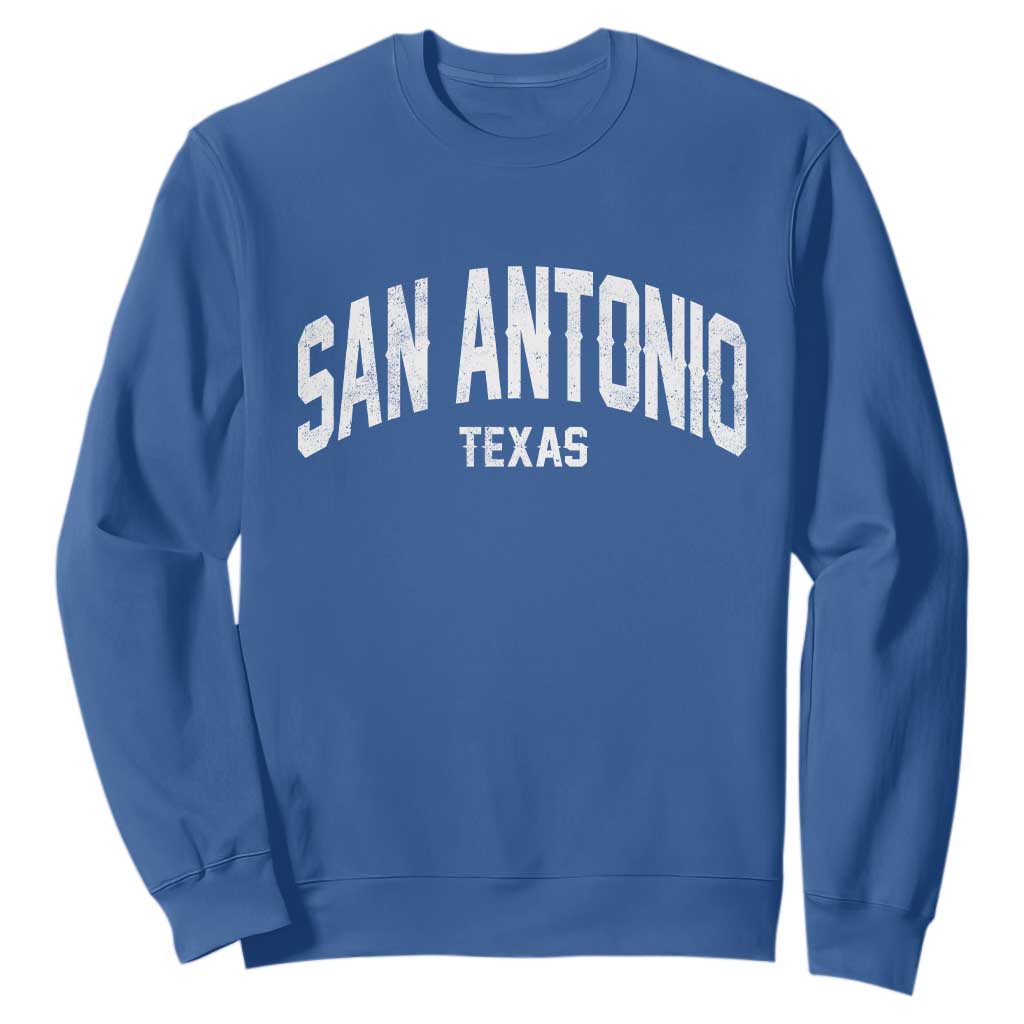 San Antonio Texas TX Vintage Sweatshirt TS11 Royal Blue Print Your Wear