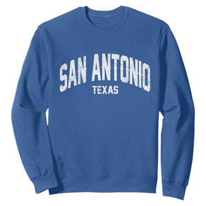 San Antonio Texas TX Vintage Sweatshirt TS11 Royal Blue Print Your Wear