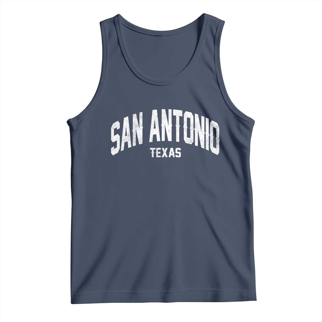 San Antonio Texas TX Vintage Tank Top TS11 Navy Print Your Wear