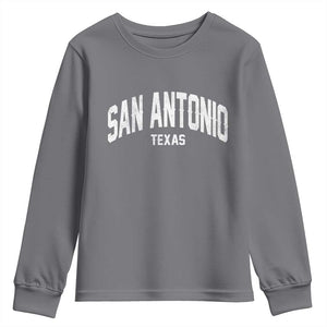 San Antonio Texas TX Vintage Youth Sweatshirt TS11 Charcoal Print Your Wear