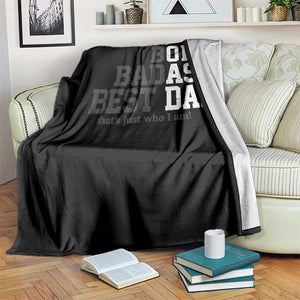 Bold Badass Best Dad Throw Blanket Funny Old Ass Father Gag Gift TS11 Print Your Wear