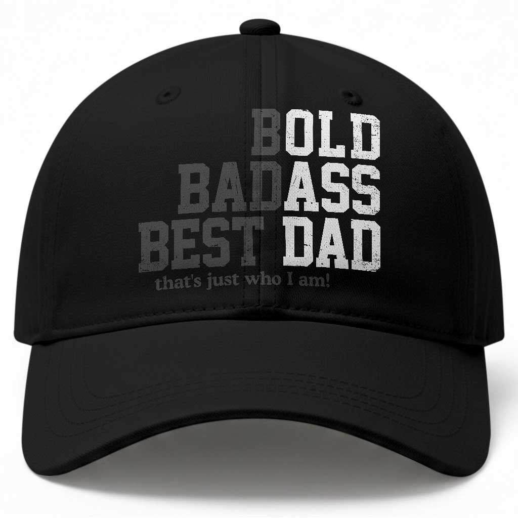 Bold Badass Best Dad Baseball Cap Funny Old Ass Father Gag Gift TS11 Print Your Wear