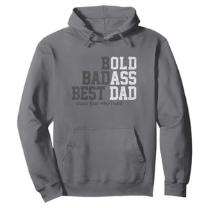 Bold Badass Best Dad Hoodie Funny Old Ass Father Gag Gift TS11 Charcoal Print Your Wear