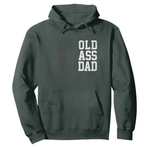 Bold Badass Best Dad Hoodie Funny Old Ass Father Gag Gift TS11 Dark Forest Green Print Your Wear