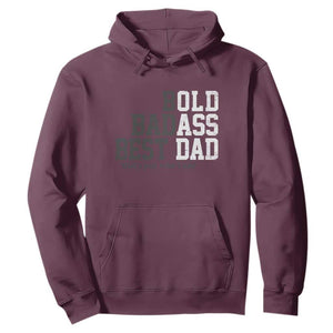 Bold Badass Best Dad Hoodie Funny Old Ass Father Gag Gift TS11 Maroon Print Your Wear