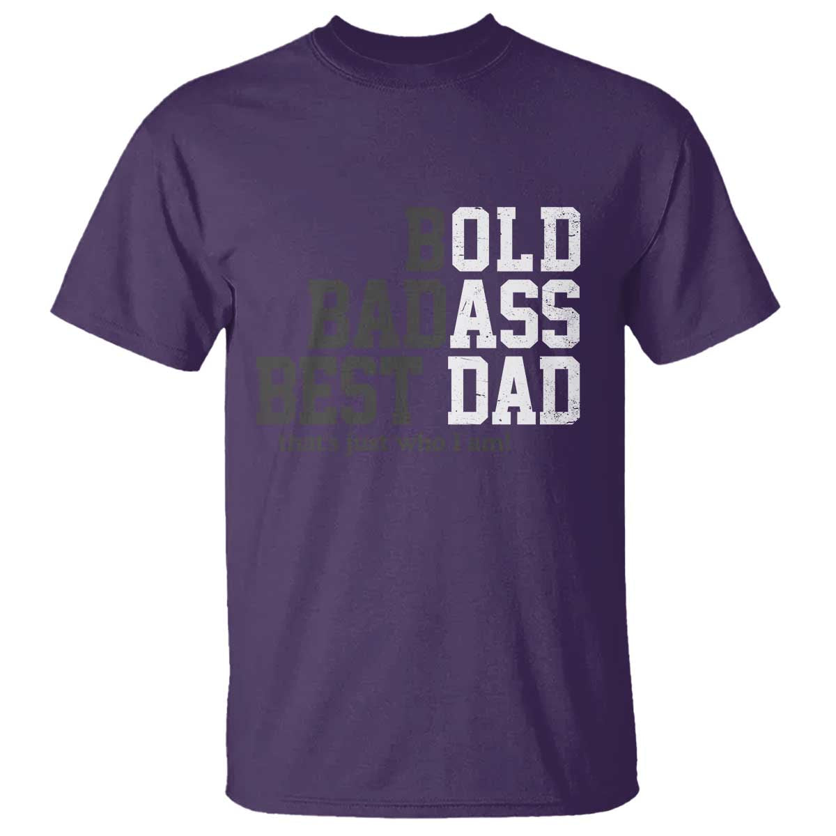 Bold Badass Best Dad T Shirt Funny Old Ass Father Gag Gift TS11 Purple Print Your Wear