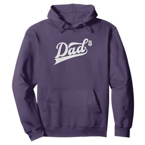 Dad Of Three Hoodie Funny Daddy 3 Promoted for The Second Time TS11 Purple Print Your Wear