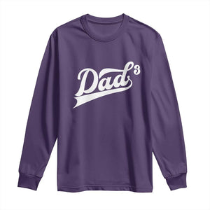 Dad Of Three Long Sleeve Shirt Funny Daddy 3 Promoted for The Second Time TS11 Purple Print Your Wear