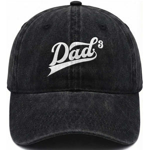 Dad Of Three Washed Cotton Baseball Cap Funny Daddy 3 Promoted for The Second Time TS11 Print Your Wear