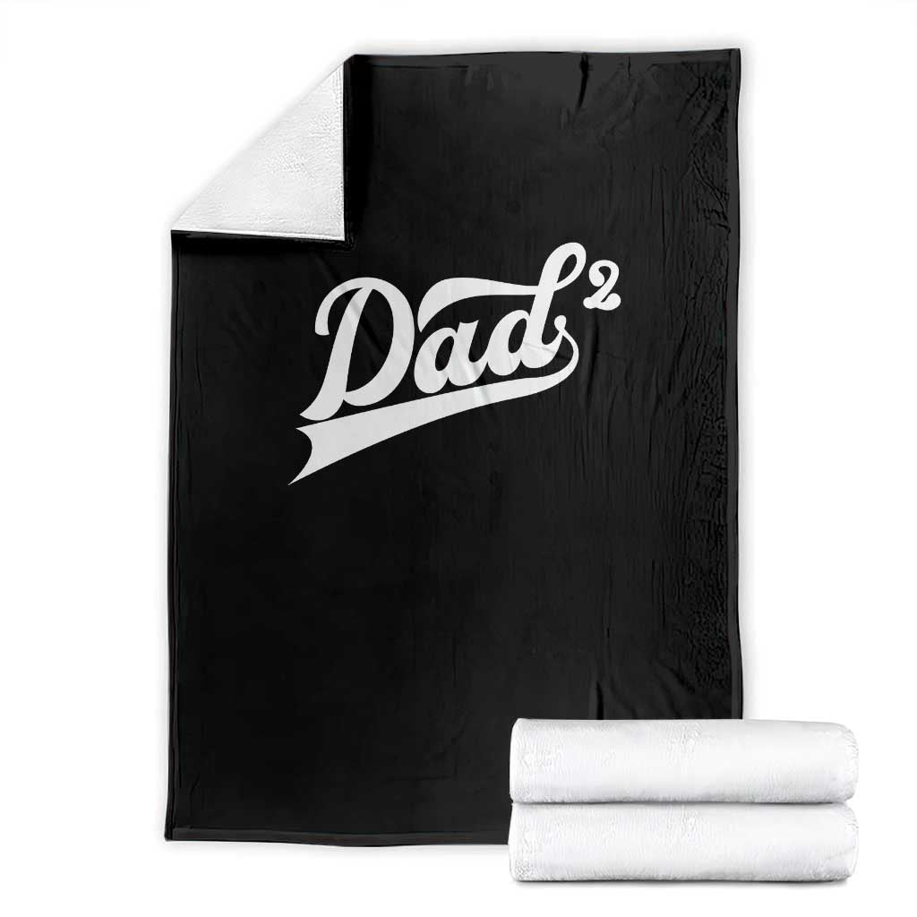 Dad Of Two Throw Blanket Funny Daddy 2 Promoted for The Second Time TS11 Black Print Your Wear