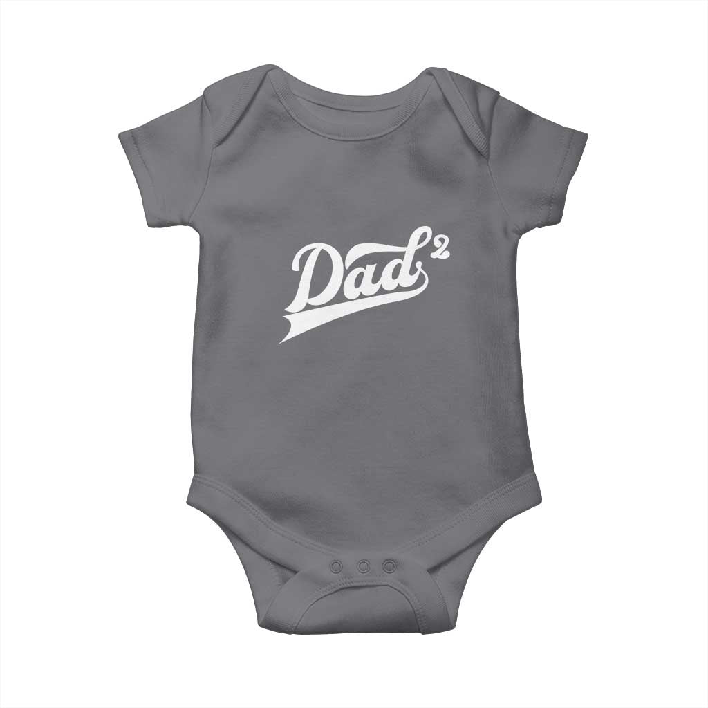 Dad Of Two Baby Onesie Funny Daddy 2 Promoted for The Second Time TS11 Charcoal Print Your Wear