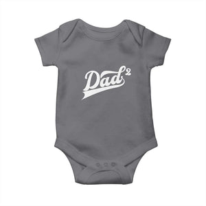Dad Of Two Baby Onesie Funny Daddy 2 Promoted for The Second Time TS11 Charcoal Print Your Wear